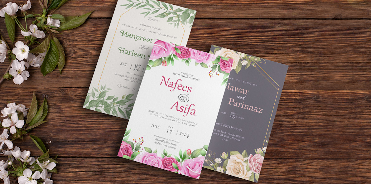 Print Custom Wedding, Marriage, and Shaadi Invitation Cards Online ...